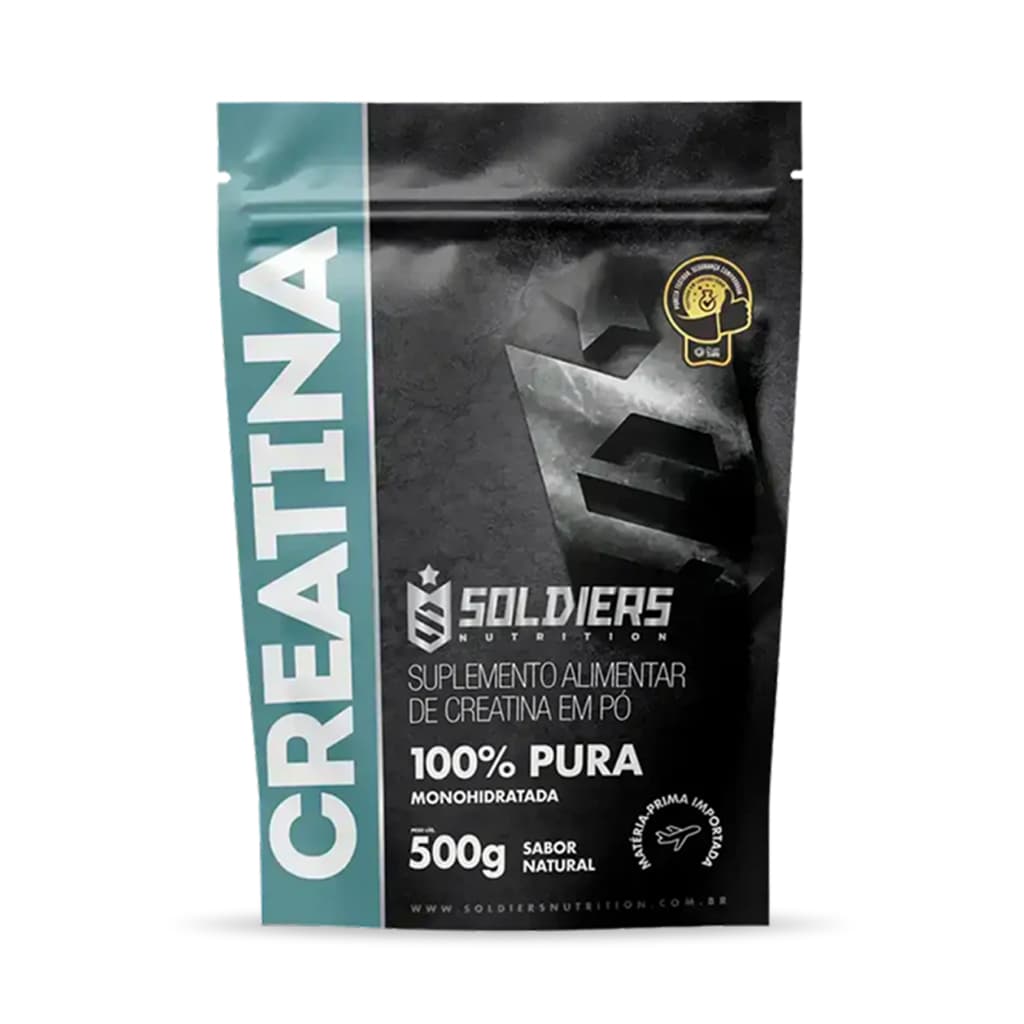 Creatina Monohidratada 500g 100% Pura Importada - Soldiers Nutrition