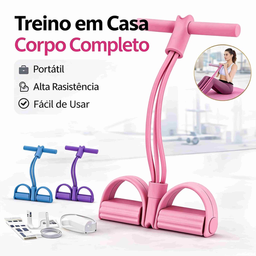 Extensor Elástico Exercícios Academia Ginástica Tensão Forte Faixa Resistência com Corda para Puxar