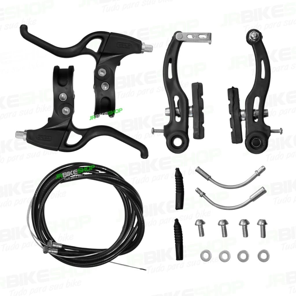 Kit Freio V Brake GTS Completo Manete Cabos Capa Conduite