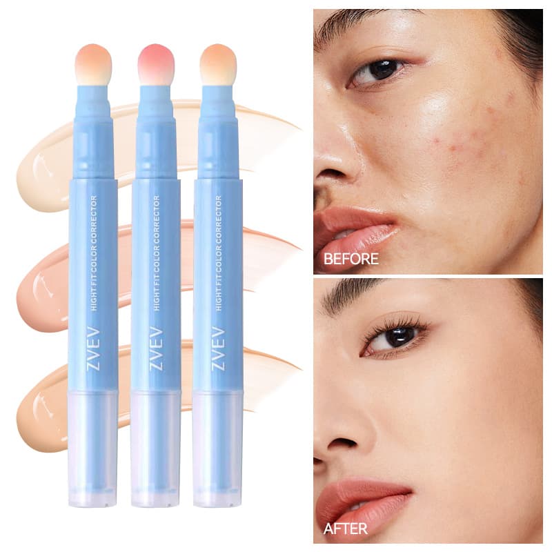  Caneta Corretiva Hidratante ZVEV, Ilumina e Longa Duração, Ideal para Olheiras e Manchas