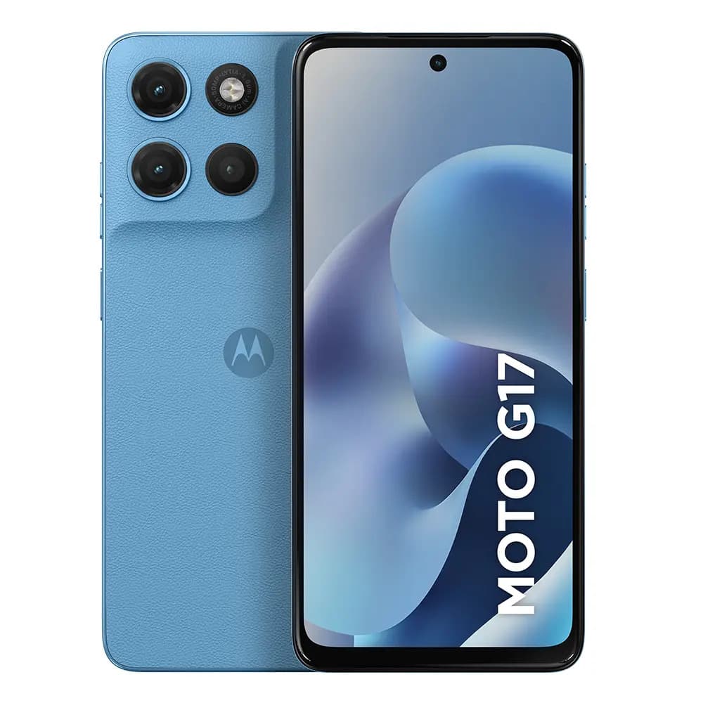 Smartphone Motorola Moto G17 4g - 128gb 12gb (4gb Ram + 8gb Ram Boost) Camera 50mp Sony Lytia 600, Bateria 5200 Mah - Azul Claro
