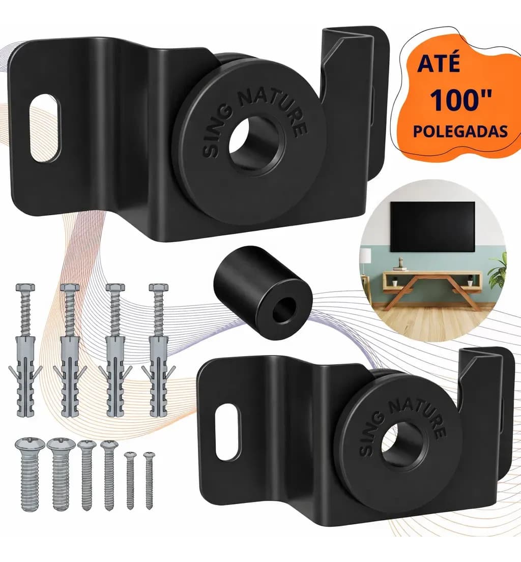 Suporte Tv Fixo Universal 10'' A 100'' Polegadas - Compacto - Sing Nature